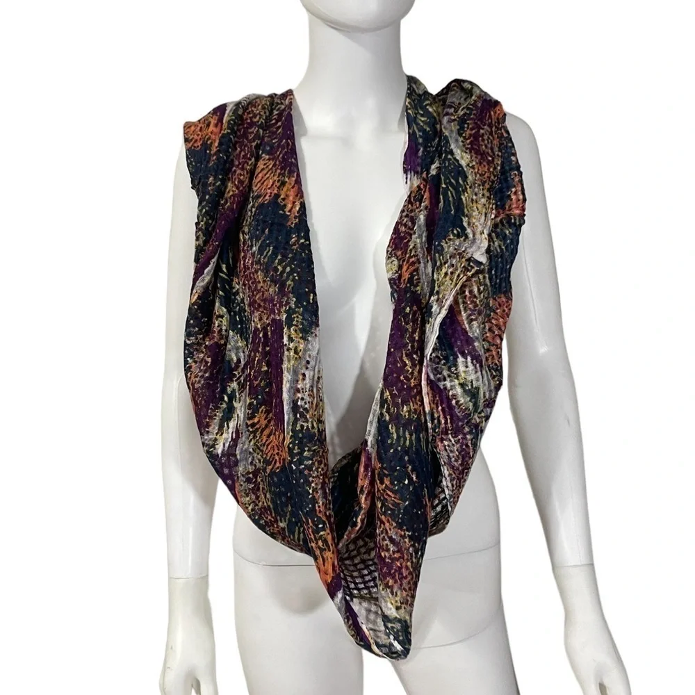 Ecote Multi Color 100% Cotton Infinity Scarf
